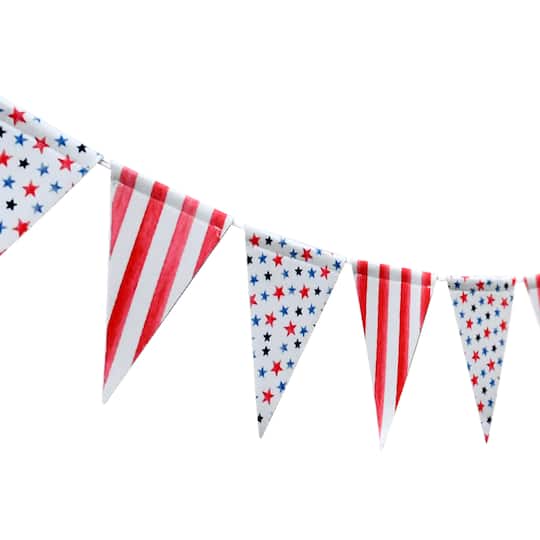6ft. Stars & Stripes Pennant Garland by Celebrate It™